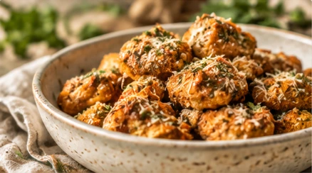 Crispy Garlic Parmesan Chicken Bites — serving illustration
